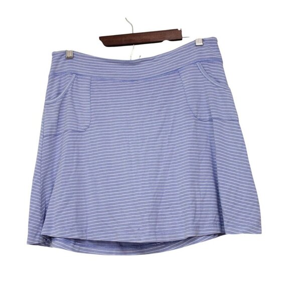 Fresh Produce Skirt Medium Periwinkle Striped Beach Coastal Resortwear Preppy - Picture 1 of 9